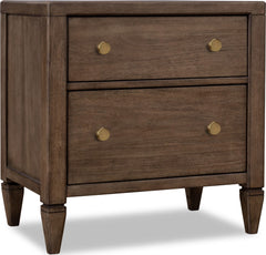 Ascott Pecan Pie 2 Drawer Nightstand - Ornate Home