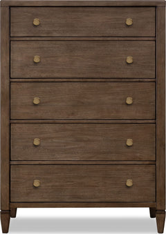 Ascott Pecan Pie 5 Drawer Chest - Ornate Home