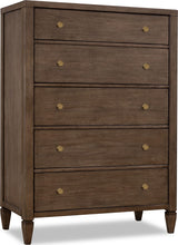 Ascott Pecan Pie 5 Drawer Chest - Ornate Home