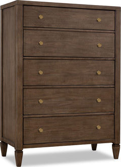 Ascott Pecan Pie 5 Drawer Chest - Ornate Home