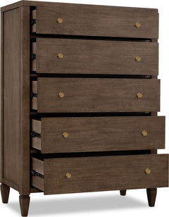 Ascott Pecan Pie 5 Drawer Chest - Ornate Home