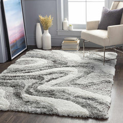 Asfordby Gray Canyon Plush Rug - Ornate Home