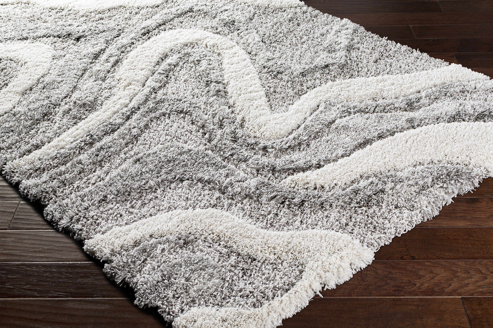Asfordby Gray Canyon Plush Rug - Ornate Home