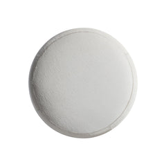 Ash White/Cream Leather Ottoman - Ornate Home