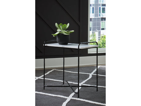 Ashber White/Black Accent Table - Ornate Home