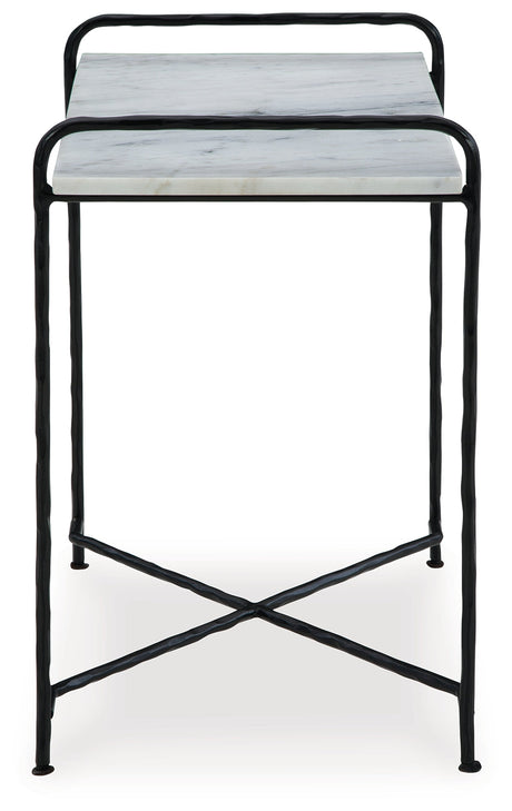 Ashber White/Black Accent Table - Ornate Home