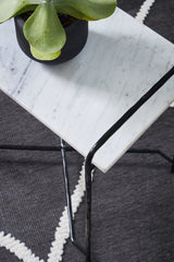 Ashber White/Black Accent Table - Ornate Home