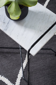 Ashber White/Black Accent Table - Ornate Home