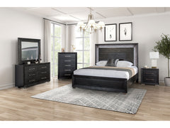 Ashbourne Black Eastern King Bed - Ornate Home