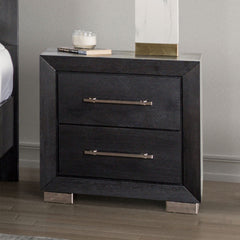 Ashbourne Black Queen 5 Piece Bedroom Set w/2 Nightstands - Ornate Home