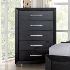 Ashbourne Black Queen 5 Piece Bedroom Set w/Chest - Ornate Home