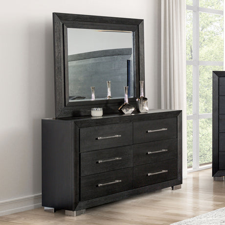 Ashbourne Black Queen 5 Piece Bedroom Set w/Chest - Ornate Home
