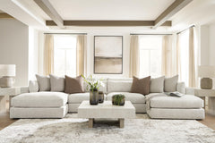 Ashbourne Estate Snowstone 4-Piece Double Chaise Sectional (Online Special Price) - Ornate Home