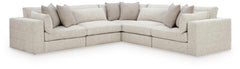 Ashbourne Estate Snowstone 5-Piece Sectional - Ornate Home
