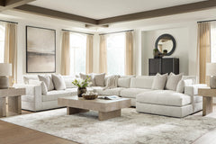 Ashbourne Estate Snowstone 6-Piece Sectional with Chaise - Ornate Home