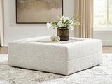 Ashbourne Estate Snowstone Oversized Accent Ottoman - Ornate Home
