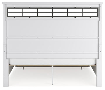 Ashbryn White/Natural California King Panel Storage Bed - Ornate Home
