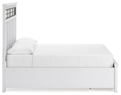 Ashbryn White/Natural California King Panel Storage Bed - Ornate Home