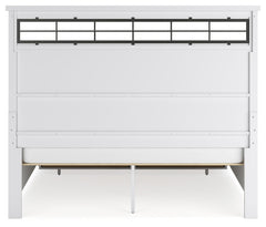 Ashbryn White/Natural California King Panel Storage Bedroom Set with Dresser and Mirror - Ornate Home