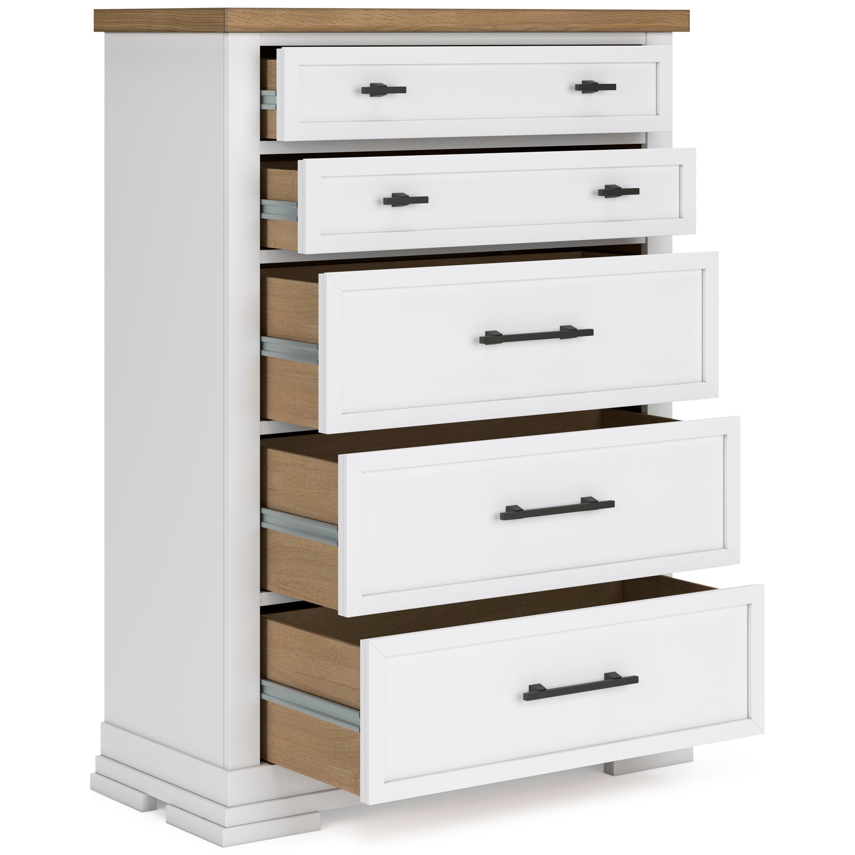 Ashbryn White/Natural Chest of Drawers (Online Special Price) - Ornate Home