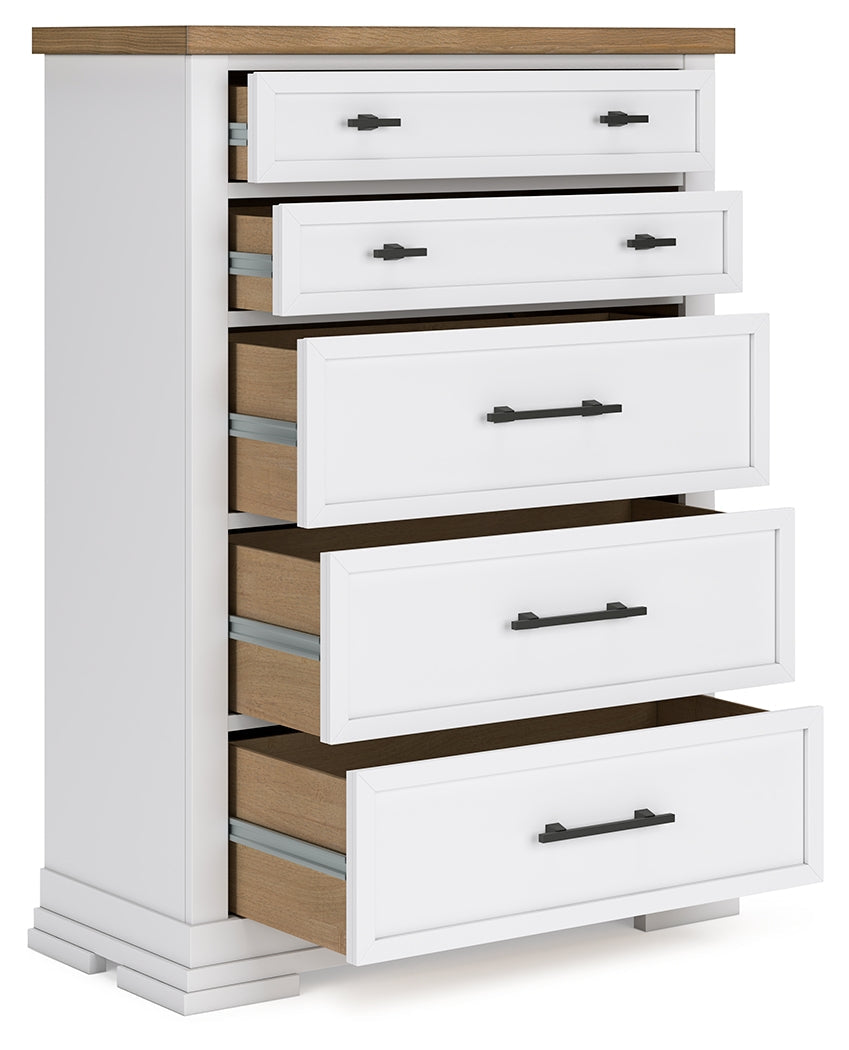 Ashbryn White/Natural Chest of Drawers (Online Special Price) - Ornate Home