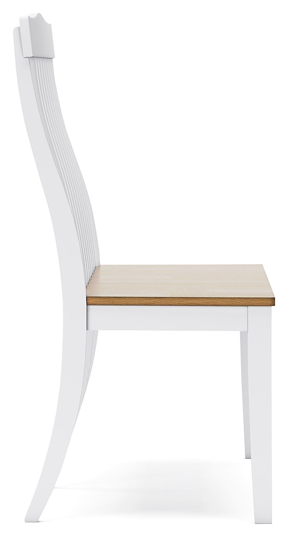 Ashbryn White/Natural Dining Double Chair (Online Special Price) - Ornate Home