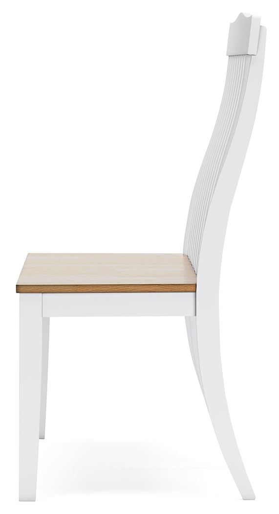 Ashbryn White/Natural Dining Double Chair (Online Special Price) - Ornate Home