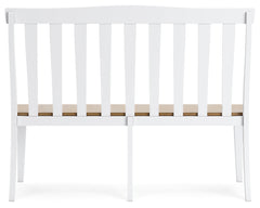 Ashbryn White/Natural Dining Double Chair - Ornate Home