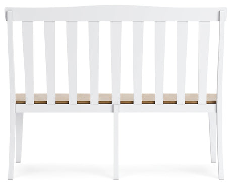 Ashbryn White/Natural Dining Double Chair - Ornate Home