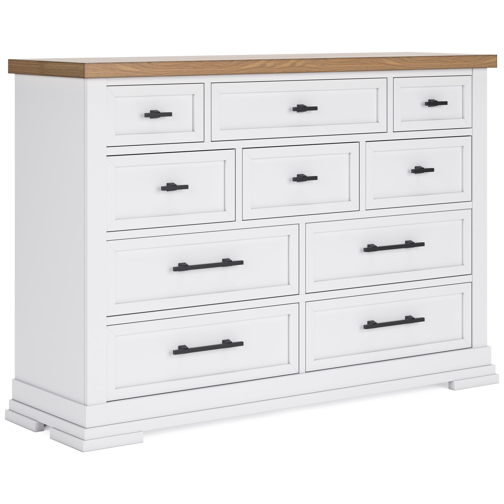 Ashbryn White/Natural Dresser w/ 10 Drawers (Online Special Price) - Ornate Home