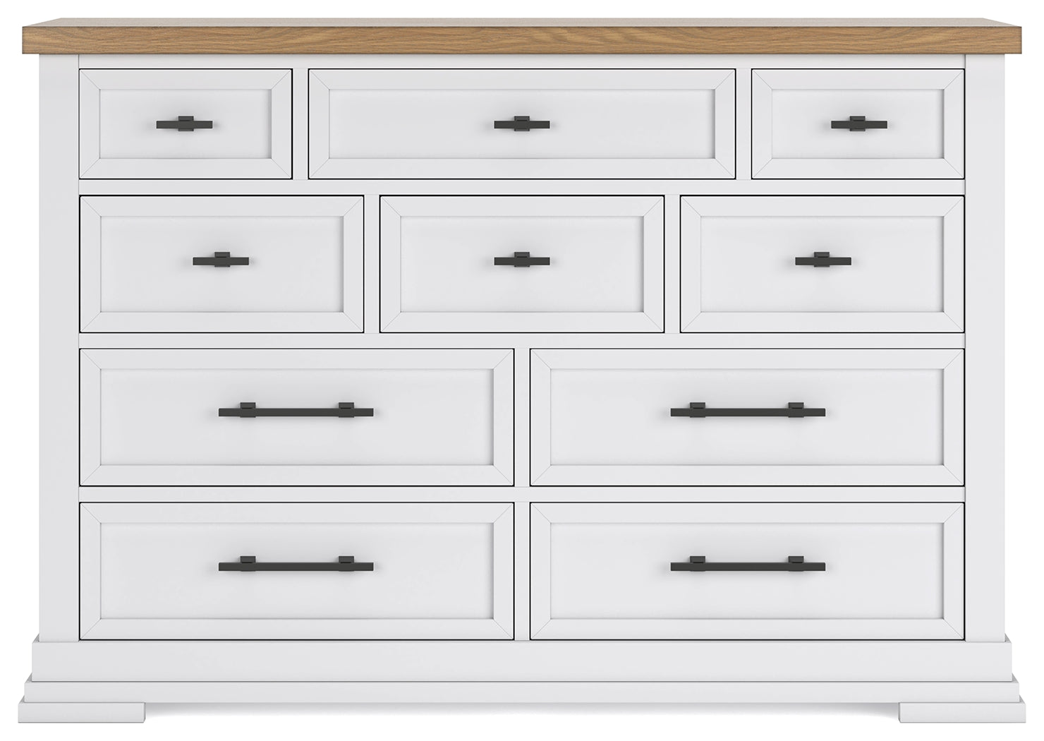 Ashbryn White/Natural Dresser w/ 10 Drawers (Online Special Price) - Ornate Home