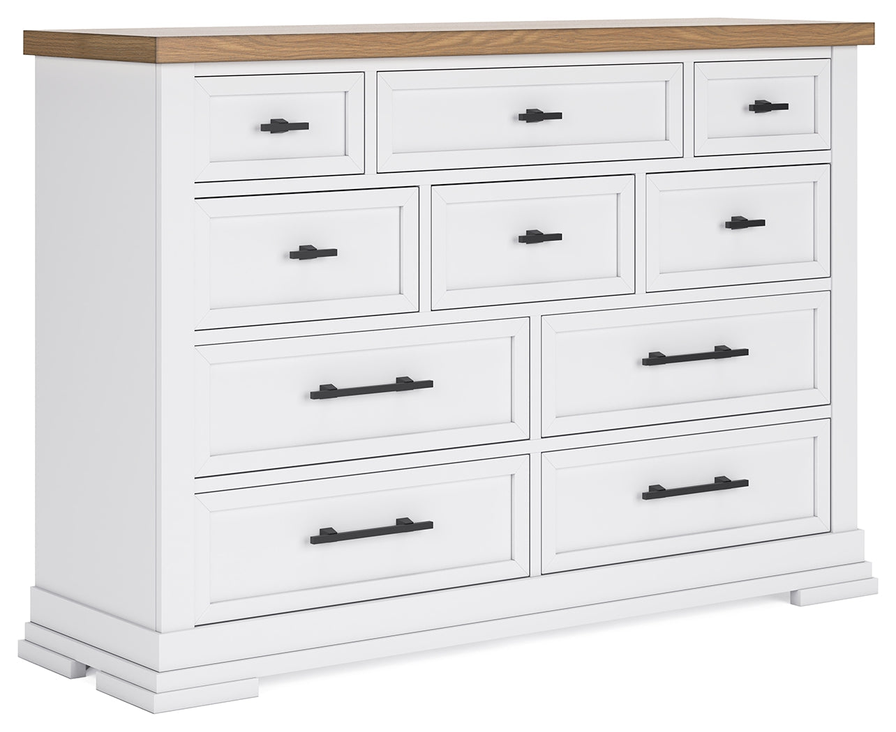 Ashbryn White/Natural Dresser w/ 10 Drawers (Online Special Price) - Ornate Home