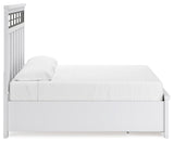 Ashbryn White/Natural King Panel Bedroom Set with Dresser, Mirror and 2 Nightstands (Online Special Price) - Ornate Home