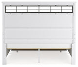 Ashbryn White/Natural King Panel Bedroom Set with Dresser, Mirror and 2 Nightstands (Online Special Price) - Ornate Home