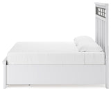 Ashbryn White/Natural King Panel Bedroom Set with Dresser, Mirror and 2 Nightstands (Online Special Price) - Ornate Home