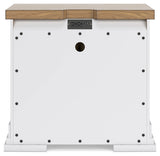 Ashbryn White/Natural King Panel Bedroom Set with Dresser, Mirror and 2 Nightstands (Online Special Price) - Ornate Home
