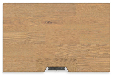 Ashbryn White/Natural King Panel Bedroom Set with Dresser, Mirror and 2 Nightstands - Ornate Home