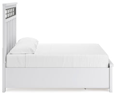 Ashbryn White/Natural King Panel Storage Bed - Ornate Home