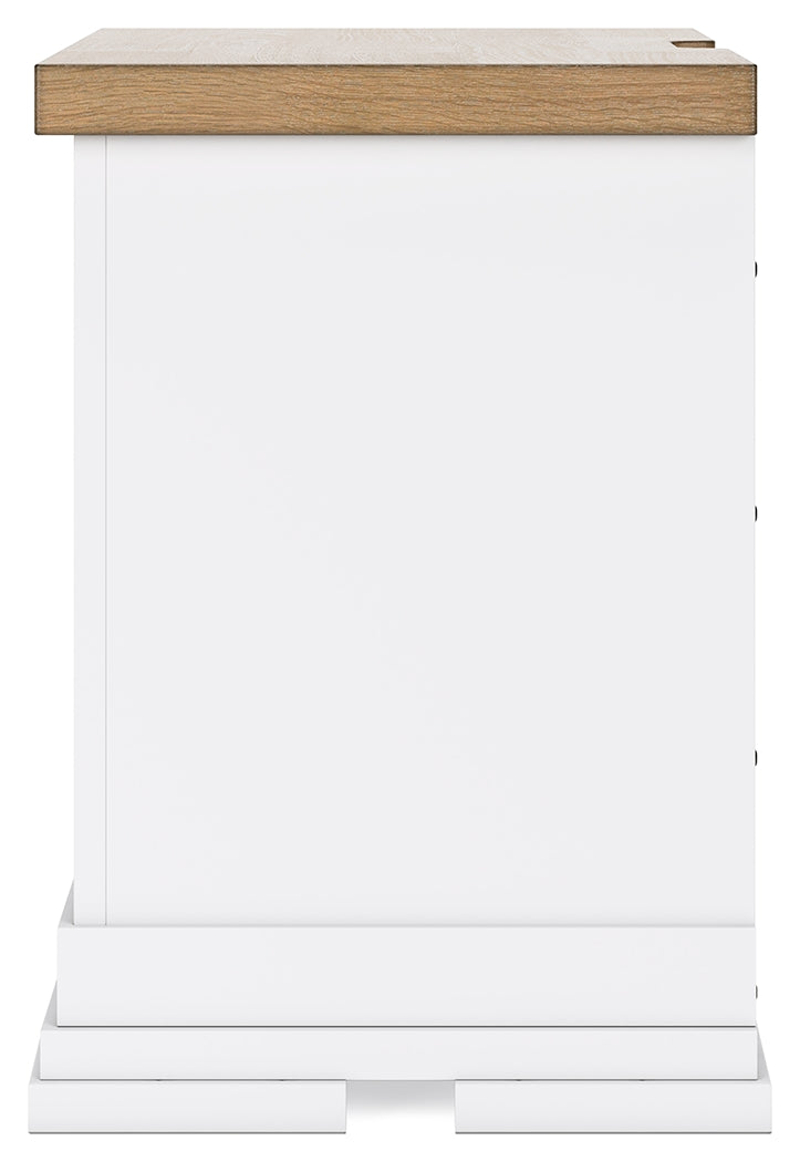 Ashbryn White/Natural Nightstand (Online Special Price) - Ornate Home