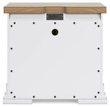 Ashbryn White/Natural Nightstand (Online Special Price) - Ornate Home