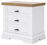 Ashbryn White/Natural Nightstand (Online Special Price) - Ornate Home