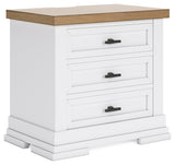 Ashbryn White/Natural Nightstand (Online Special Price) - Ornate Home