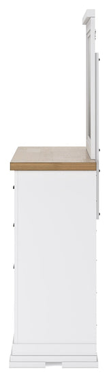 Ashbryn White/Natural Queen Panel Storage Bedroom Set with Dresser, Mirror and 2 Nightstands (Online Special Price) - Ornate Home