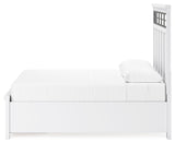 Ashbryn White/Natural Queen Panel Storage Bedroom Set with Dresser, Mirror and 2 Nightstands (Online Special Price) - Ornate Home