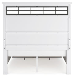 Ashbryn White/Natural Queen Panel Storage Bedroom Set with Dresser, Mirror and 2 Nightstands - Ornate Home