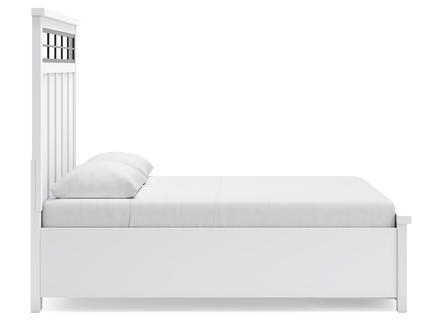 Ashbryn White/Natural Queen Storage Bed, Dresser, Mirror and Nightstand (Online Special Price) - Ornate Home