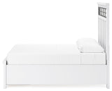 Ashbryn White/Natural Queen Storage Bed, Dresser, Mirror and Nightstand - Ornate Home