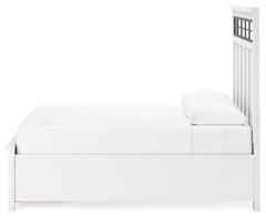 Ashbryn White/Natural Queen Storage Bed, Dresser, Mirror and Nightstand - Ornate Home