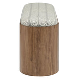 Ashby Natural 45" Geometric Upholstered Bench - Ornate Home