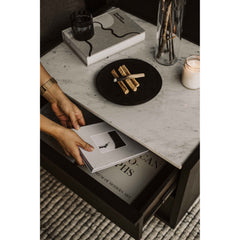 Ashcroft Dark Grey Nightstand - Ornate Home